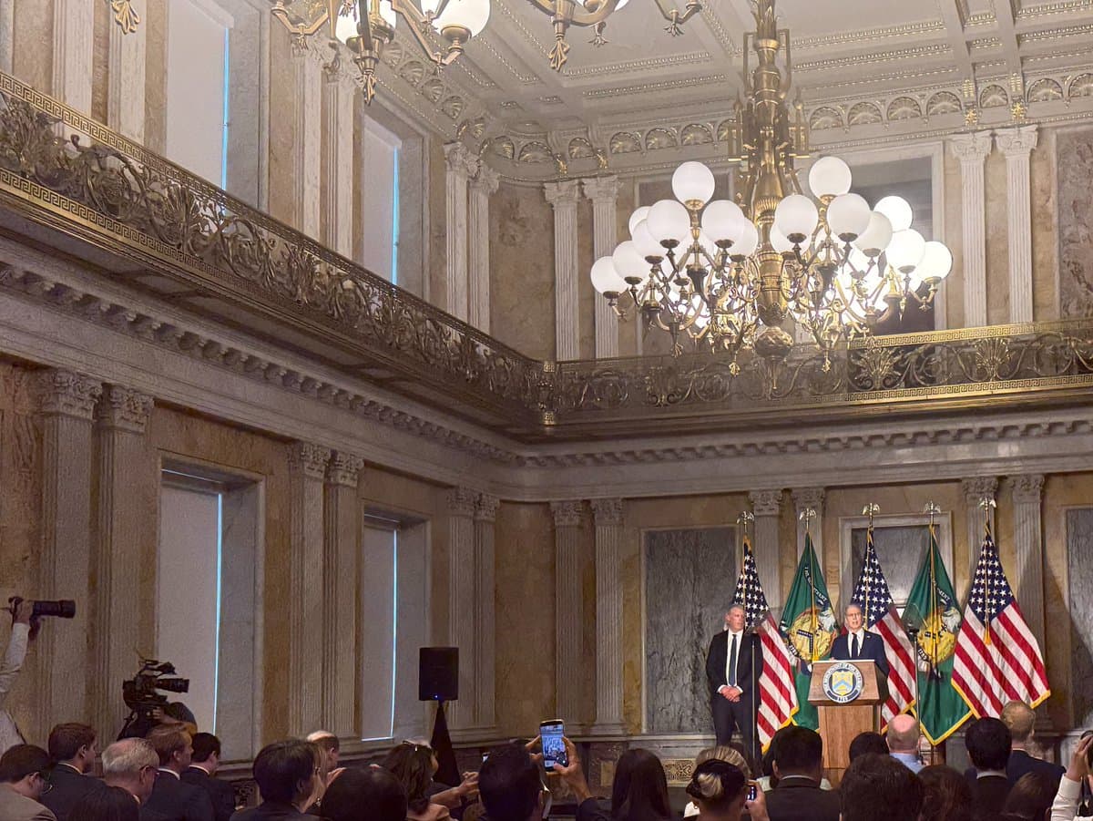 Treasury Secretary Scott Bessent announcing Operation Economic Outcast