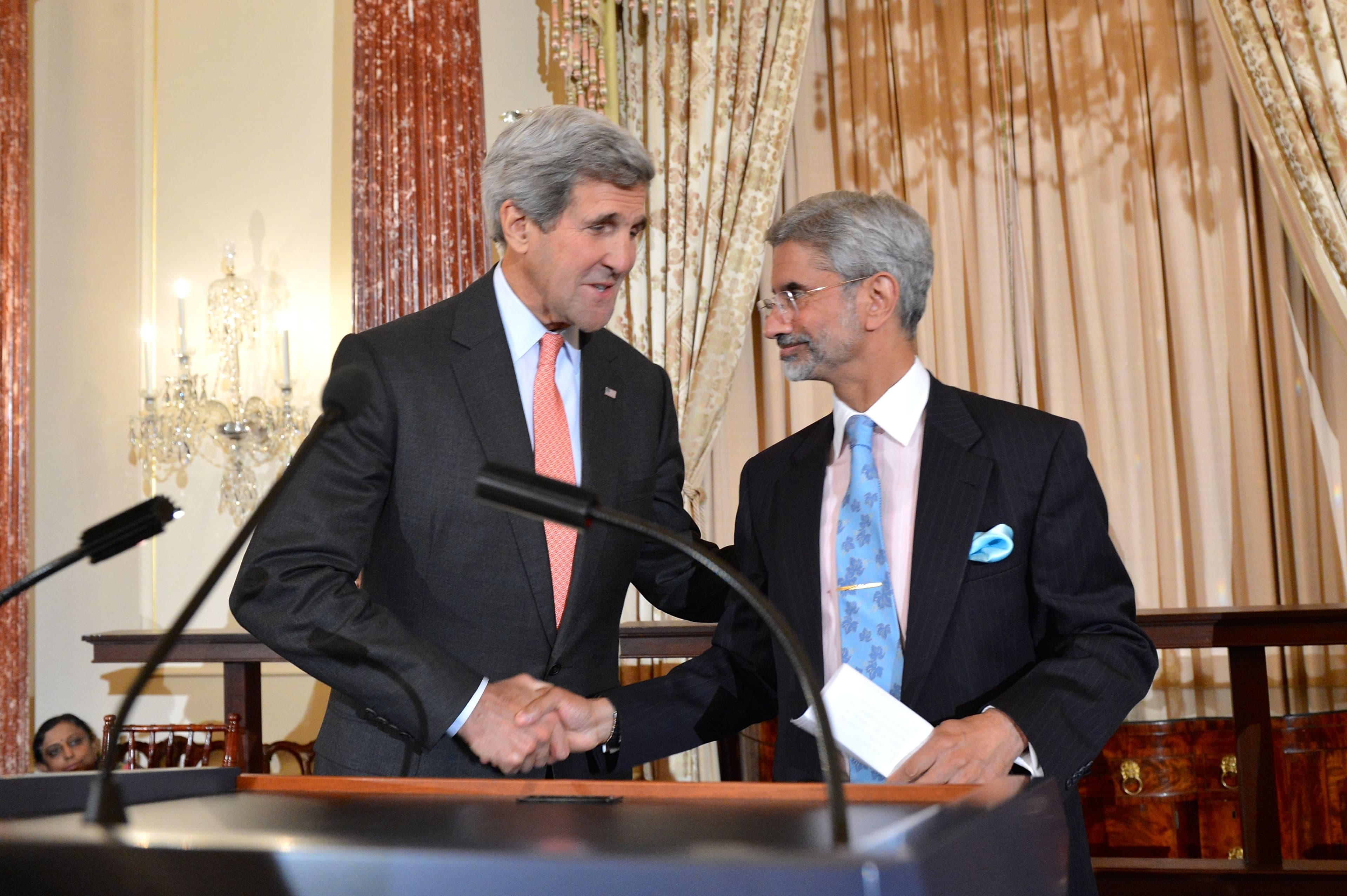S. Jaishankar with U.S. Secretary of State John Kerry