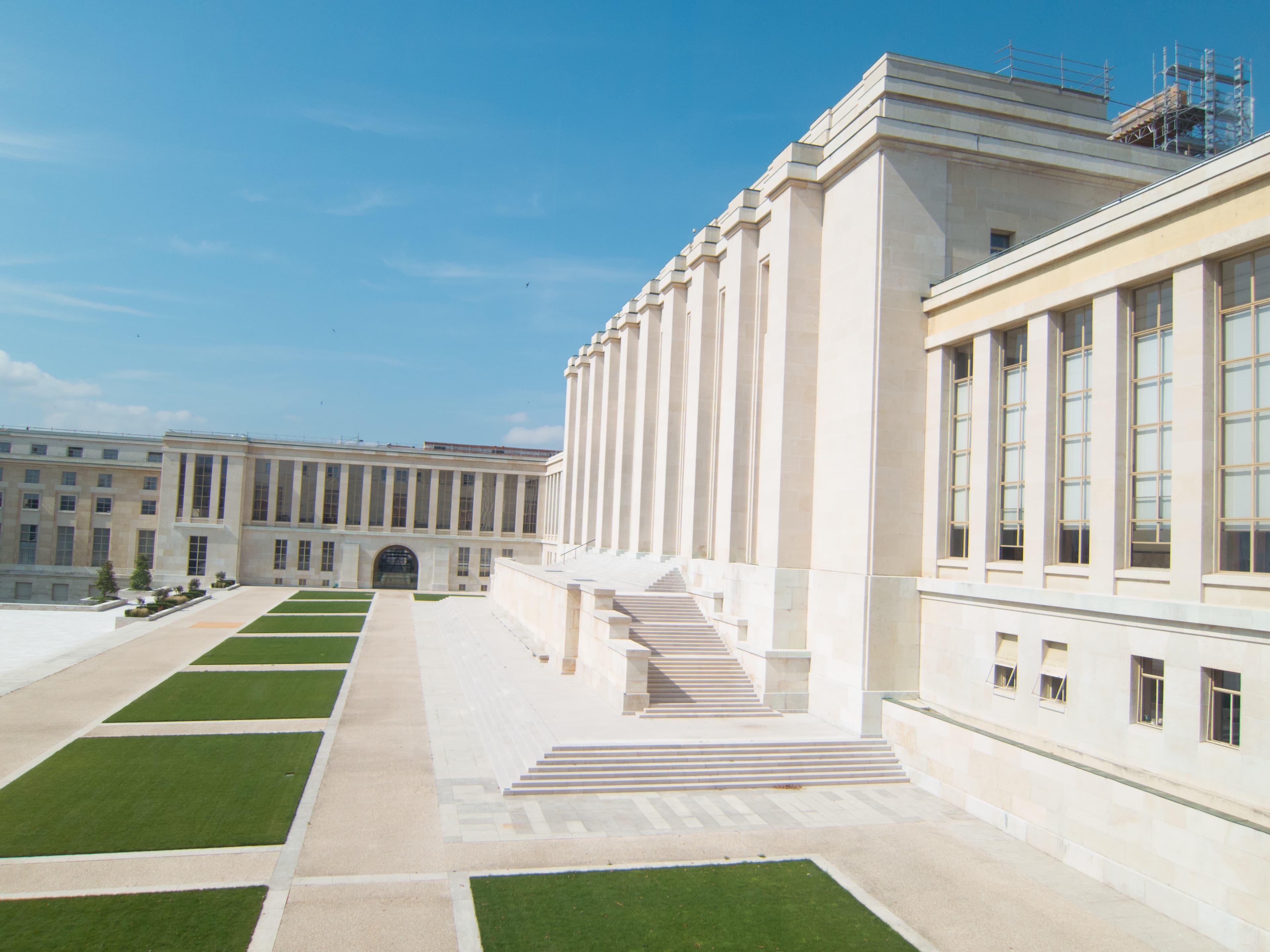 The Palais des Nations in Geneva, seat of the United Nations Office where the UN and ICRC issued their joint appeal on autonomous weapons