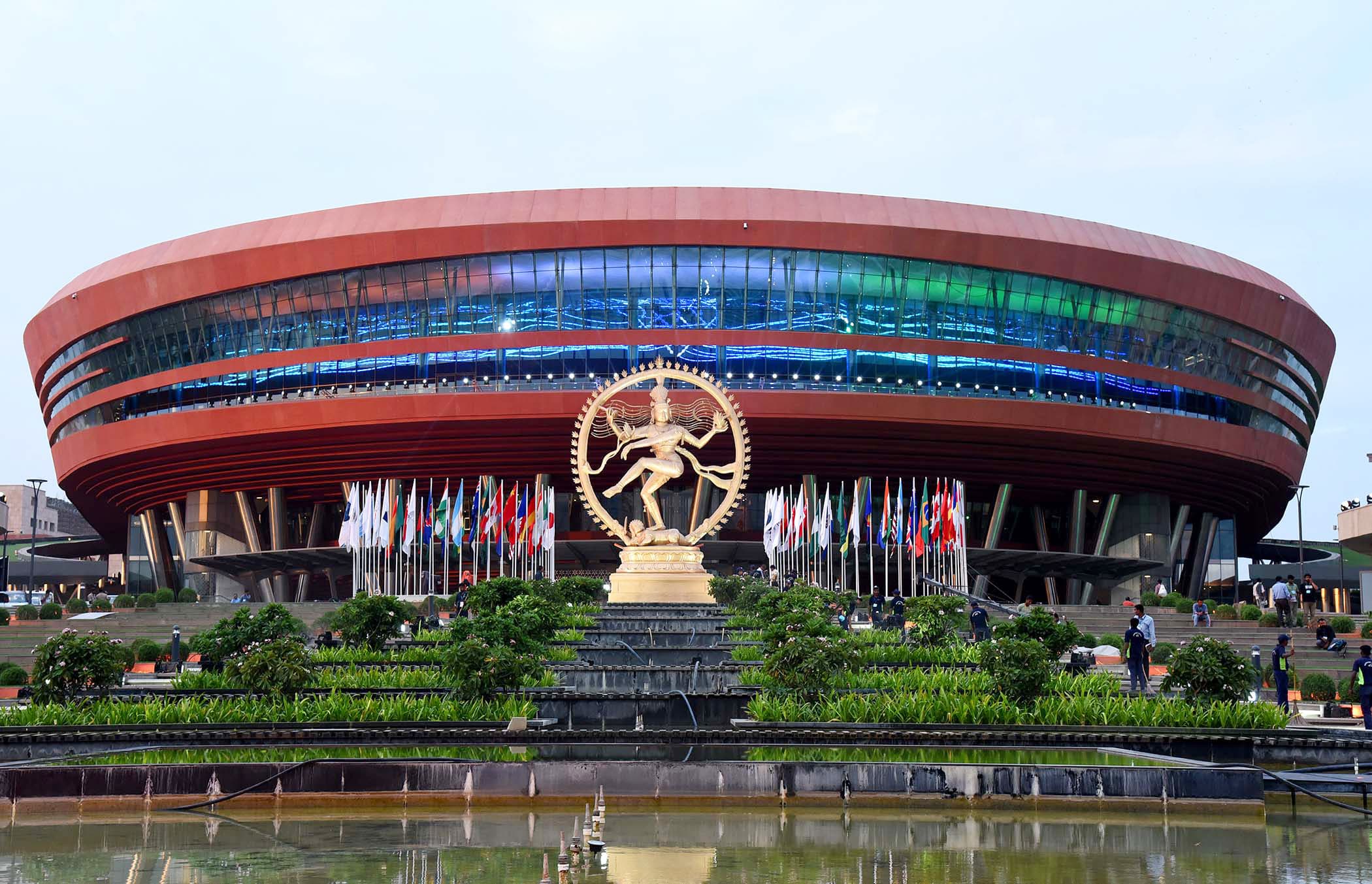 Bharat Mandapam at Pragati Maidan in New Delhi, the venue named for the 18th BRICS Summit