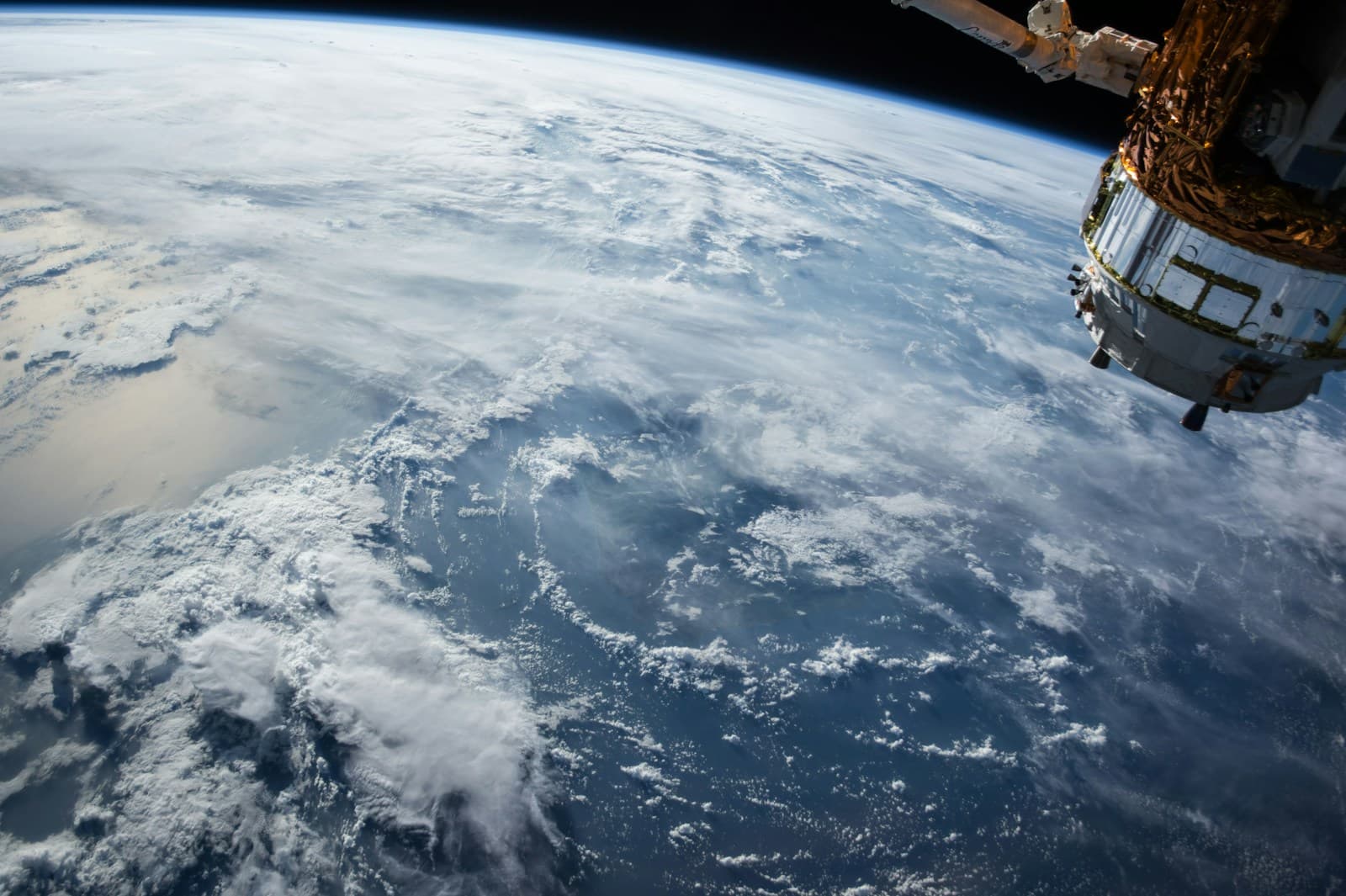 Earth from orbit, the domain in which Starlink satellites carry Ukrainian battlefield traffic