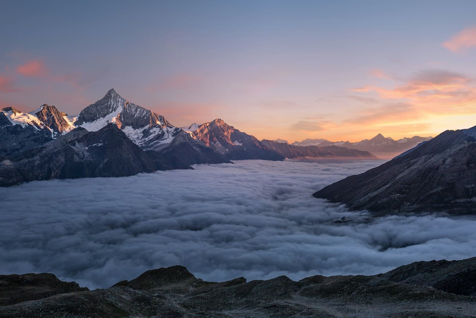 High mountain terrain of the kind that defines long stretches of the India-China boundary