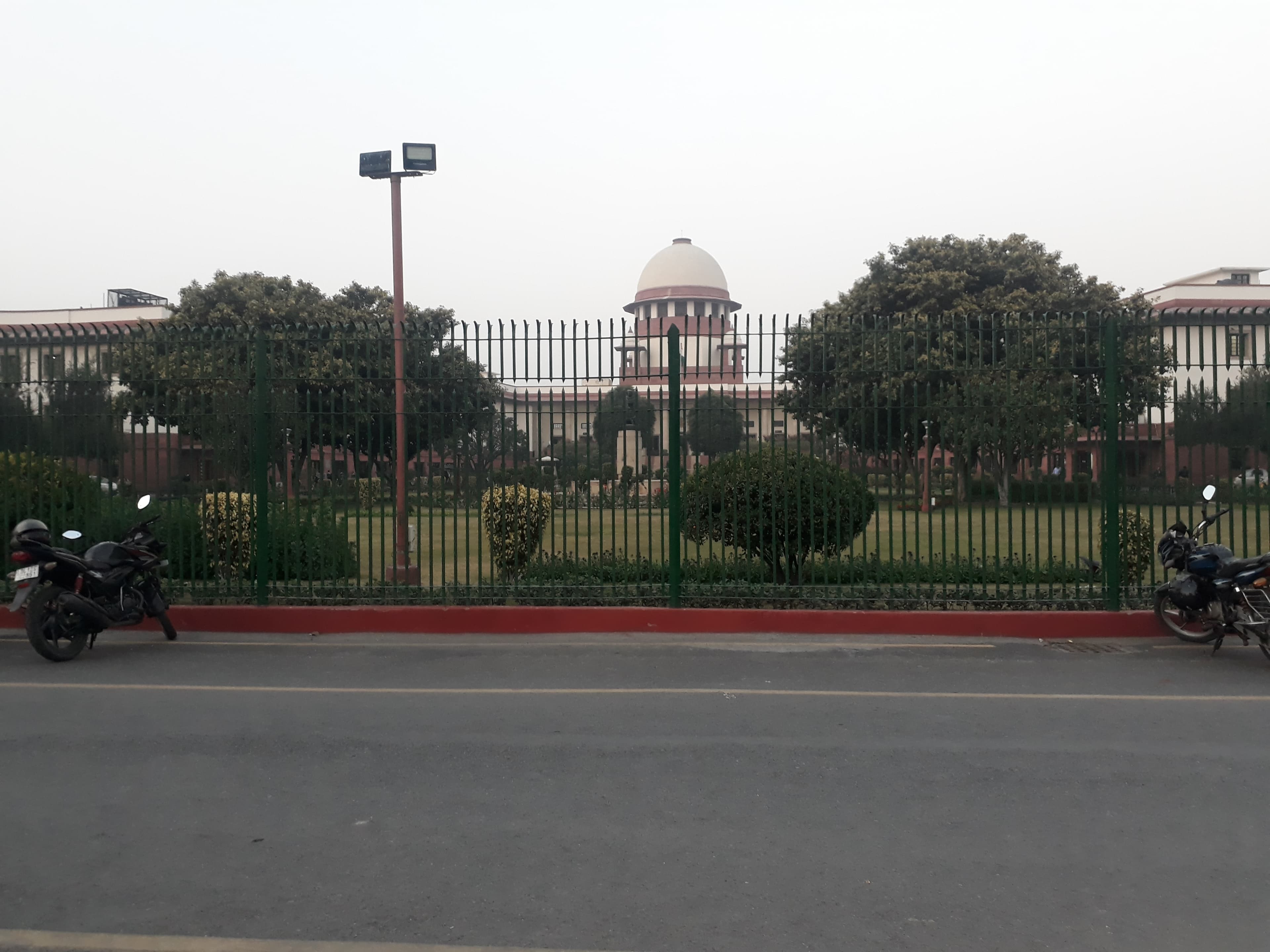 Front facade of the Supreme Court of India on Tilak Marg in New Delhi