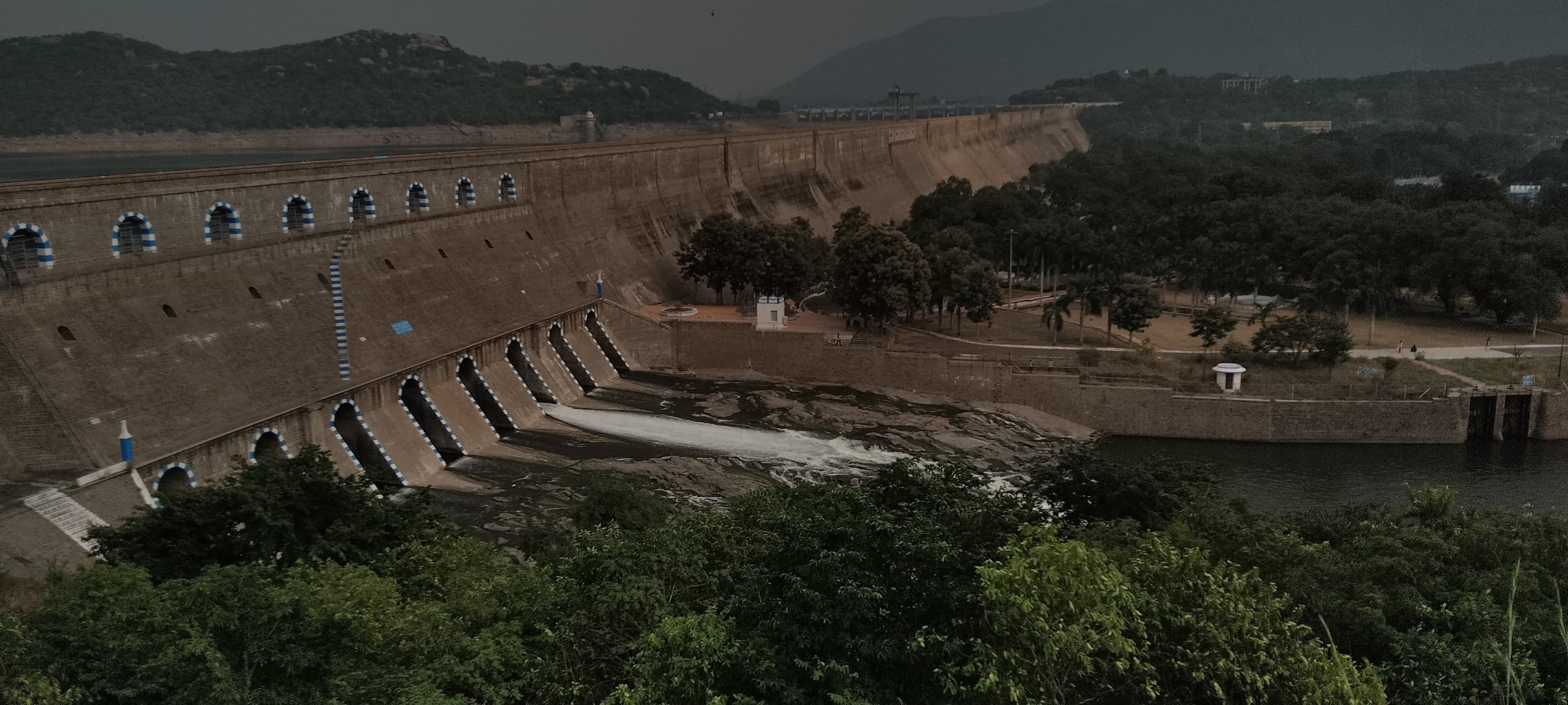 Mettur Dam on the Cauvery River in Tamil Nadu, forming Stanley Reservoir